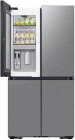 Samsung - Bespoke 23 Cu. Ft. 4-Door Flex French Door Counter Depth Refrigerator with Auto Open Door - Stainless Steel - Image 2