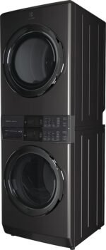 Electrolux - Laundry Tower Single Unit Front Load 4.5 Cu. Ft. Washer & 8 Cu. Ft. Electric Dryer with Perfect Steam - Titanium - Image 2