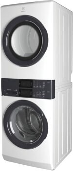 Electrolux - Laundry Tower Single Unit Front Load 4.4 Cu. Ft. Washer & 8 Cu. Ft. Electric Dryer - White - Image 2