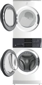 Electrolux - Laundry Tower Single Unit Front Load 4.4 Cu. Ft. Washer & 8 Cu. Ft. Electric Dryer - White - Image 3
