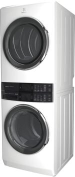Electrolux - Laundry Tower Single Unit Front Load 4.5 Cu. Ft. Washer & 8 Cu. Ft. Electric Dryer with Perfect Steam - White - Image 2