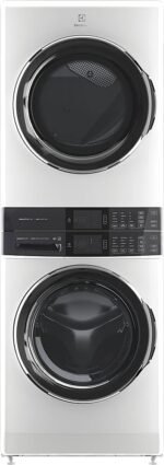 Electrolux - Laundry Tower Single Unit Front Load 4.5 Cu. Ft. Washer & 8 Cu. Ft. Electric Dryer with Perfect Steam - White