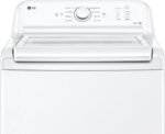 LG 4.3 Cu. Ft. High-Efficiency Top Load Washer SlamProof Glass Lid White from Kings Outlet