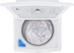 LG 4.3 Cu. Ft. High-Efficiency Top Load Washer SlamProof Glass Lid White from Kings Outlet
