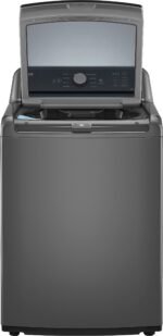LG 4.1 Cu. Ft. High-Efficiency Top Load Washer TurboDrum Technology Monochrome Grey from Kings Outlet