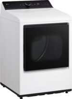 LG - 7.3 Cu. Ft. Smart Electric Dryer with EasyLoad Door - Alpine White - Image 2
