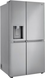 LG 27.12 Cu. Ft. Door-in-Door Side-by-Side Refrigerator SpacePlus Ice System Stainless Steel from Kings Outlet