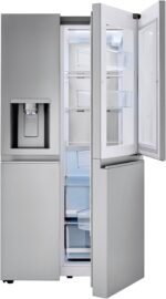 LG 27.12 Cu. Ft. Door-in-Door Side-by-Side Refrigerator SpacePlus Ice System Stainless Steel from Kings Outlet