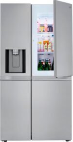 LG 27.12 Cu. Ft. Door-in-Door Side-by-Side Refrigerator SpacePlus Ice System Stainless Steel from Kings Outlet