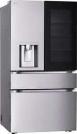 LG Standard-Depth MAX 28.6 Cu. Ft. 4-Door French Door-in-Door Smart Refrigerator InstaView MyColor Stainless from Kings Outlet