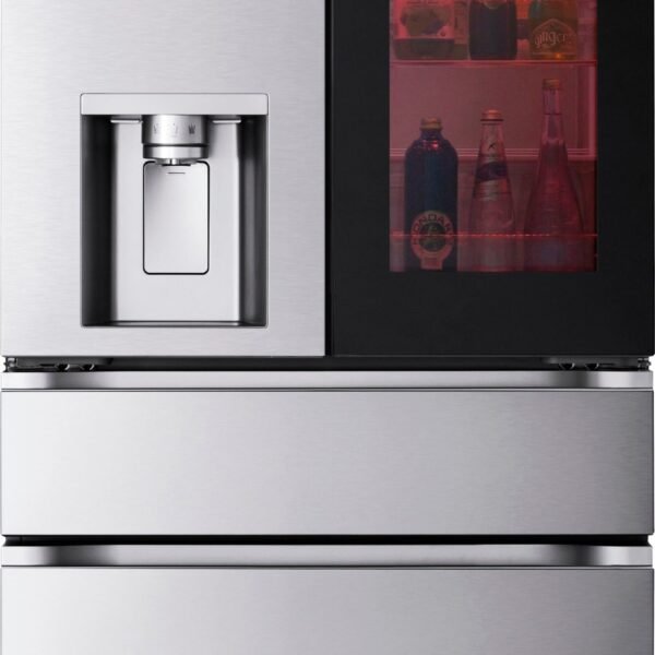 LG Standard-Depth MAX 28.6 Cu. Ft. 4-Door French Door-in-Door Smart Refrigerator InstaView MyColor Stainless from Kings Outlet