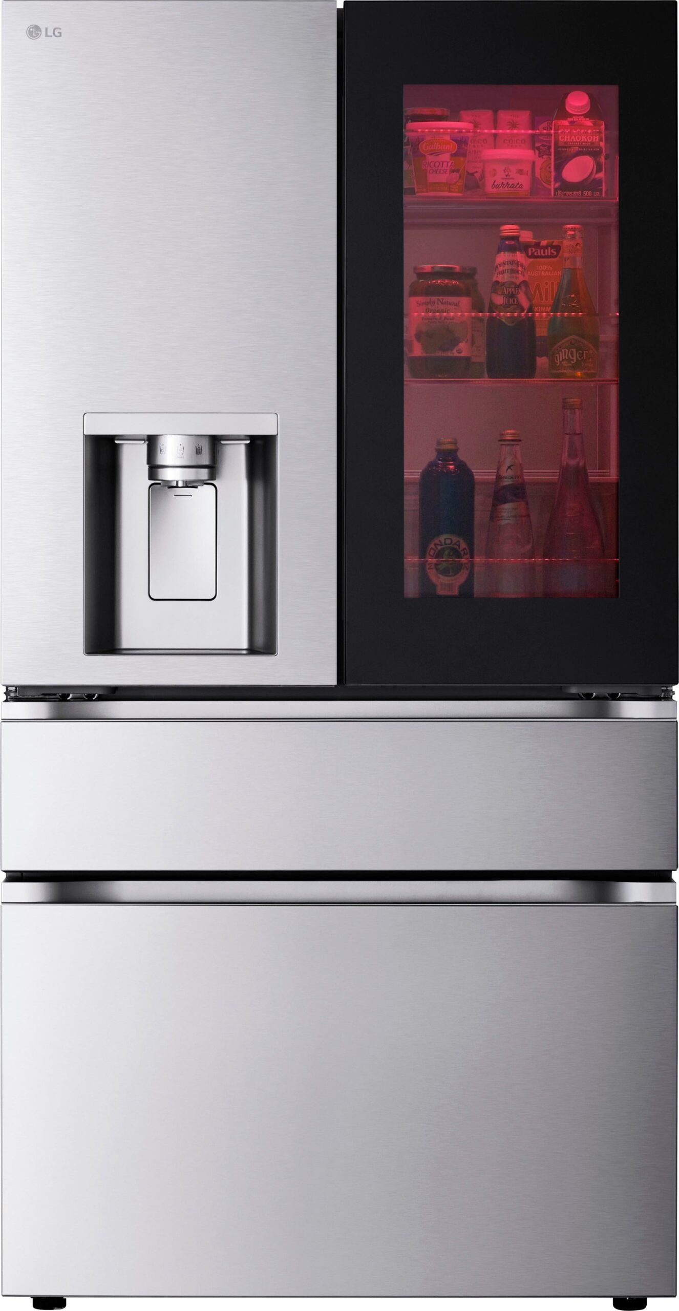 Kings Outlet LG Standard-Depth MAX 28.6 Cu. Ft. 4-Door French Door-in-Door Smart Refrigerator InstaView MyColor Stain... LG Standard-Depth MAX 28.6 Cu. Ft. 4-Door French Door-in-Door Smart Refrigerator InstaView MyColor Stainless from Kings Outlet