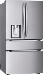 LG Counter-Depth MAX 24.5 Cu. Ft. 4-Door French Door Smart Refrigerator Full-Convert Drawer Stainless from Kings Outlet