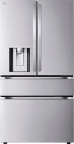 LG Counter-Depth MAX 24.5 Cu. Ft. 4-Door French Door Smart Refrigerator Full-Convert Drawer Stainless from Kings Outlet
