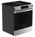GE - 5.3 Cu. Ft. Slide-In Gas Convection Range with Steam Cleaning and EasyWash Tray - Stainless Steel - Image 3