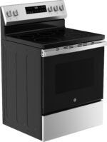GE - 5.3 Cu. Ft. Freestanding Electric Range with Self-Clean and Steam Cleaning Option and Crisp Mode - Stainless Steel - Image 3