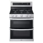 LG - 6.9 Cu. Ft. Freestanding Double Oven Gas True Convection Smart Range with EasyClean and Air Fry - Stainless Steel - Image 5