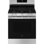 GE - 5.3 Cu. Ft. Freestanding Gas Convection Range with Steam Cleaning and EasyWash Oven Tray - Stainless Steel