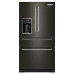 KitchenAid - 26 cu. ft. French Door Refrigerator with Ice and Water Dispenser - Black Stainless Steel