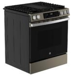 GE - 5.3 Cu. Ft. Slide-In Gas Convection Range with Steam Cleaning and EasyWash Tray - Slate - Image 3