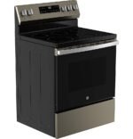 GE - 5.3 Cu. Ft. Freestanding Electric Range with Self-Clean and Steam Cleaning Option and Crisp Mode - Slate - Image 3