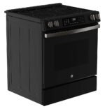 GE - 5.3 Cu. Ft. Slide-In Electric Convection Range with Steam Cleaning and EasyWash Oven Tray - Black Slate - Image 3