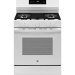 GE - 5.3 Cu. Ft. Freestanding Gas Convection Range with Steam Cleaning and EasyWash Oven Tray - White
