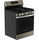 GE 5.3 Cu. Ft. Freestanding Gas Convection Range Steam Cleaning EasyWash Oven Tray Slate from Kings Outlet