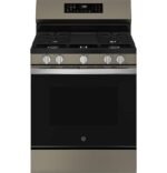GE 5.3 Cu. Ft. Freestanding Gas Convection Range Steam Cleaning EasyWash Oven Tray Slate from Kings Outlet
