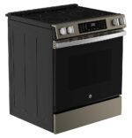 GE - 5.3 Cu. Ft. Slide-In Electric Convection Range with Steam Cleaning and EasyWash Oven Tray - Slate - Image 3