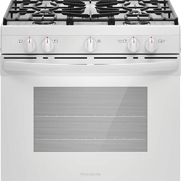 Frigidaire 5.1 Cu. Ft Freestanding Gas Range Quick Boil Burner White from Kings Outlet