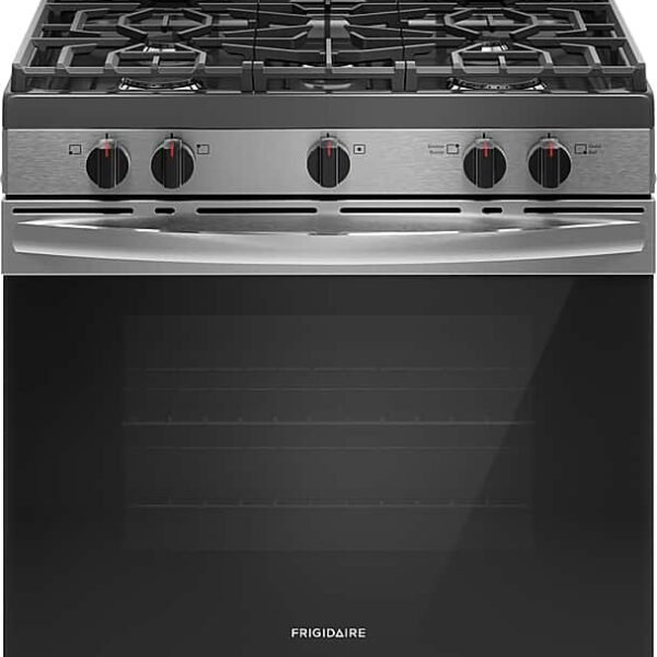 Frigidaire 5.1 Cu. Ft Freestanding Gas Range Quick Boil Burner Stainless Steel from Kings Outlet