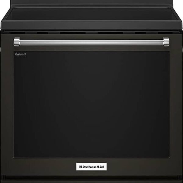 KitchenAid 6.4 Cu. Ft. Self-Cleaning Freestanding Electric Convection Range Black Stainless Steel from Kings Outlet