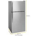 Whirlpool 18.2 Cu. Ft. Top-Freezer Refrigerator Monochromatic Stainless Steel from Kings Outlet