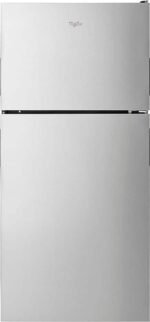 Whirlpool - 18.2 Cu. Ft. Top-Freezer Refrigerator - Stainless Steel
