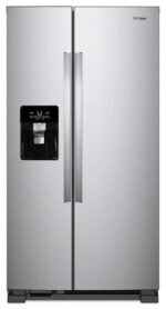 Whirlpool 21.4 Cu. Ft. Side-by-Side Refrigerator Fingerprint Resistant Stainless Steel from Kings Outlet