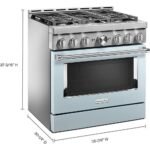 KitchenAid - Commercial-Style 5.1 Cu. Ft. Slide-In Gas True Convection Range with Self-Cleaning - Misty Blue - Image 3