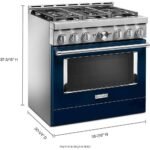 KitchenAid - Commercial-Style 5.1 Cu. Ft. Slide-In Gas True Convection Range with Self-Cleaning - Ink Blue - Image 3