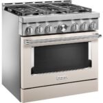 KitchenAid - Commercial-Style 5.1 Cu. Ft. Slide-In Gas True Convection Range with Self-Cleaning - Milkshake - Image 2