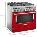 KitchenAid - Commercial-Style 5.1 Cu. Ft. Slide-In Gas True Convection Range with Self-Cleaning - Passion Red - Image 3