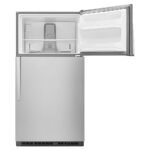 Whirlpool 20.5 Cu. Ft. Top-Freezer Refrigerator Monochromatic Stainless Steel from Kings Outlet