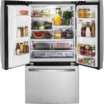 GE - 20.6 Cu. Ft. French Door Counter Depth Refrigerator with Space Saving Icemaker - Stainless Steel - Image 3