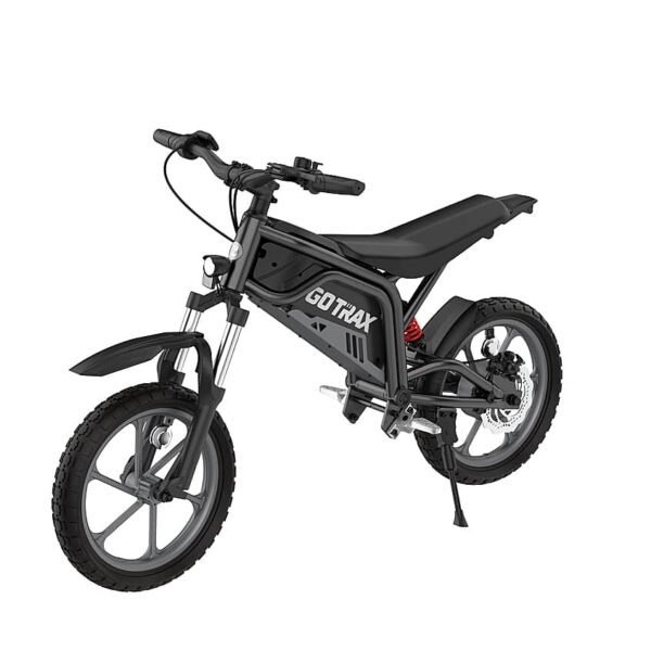 GoTrax Fitz 16" Electric Dirt Bike 15mi Max Range 15.5 mph Max Speed Black from Kings Outlet