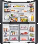 Dacor - 22.8 Cu. Ft. 4-Door French Reveal Door 36" Counter Depth Refrigerator with Beverage Center - Graphite Stainless Steel - Image 4