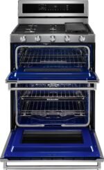 KitchenAid 6.7 Cu. Ft. Self-Cleaning Freestanding Double Oven Dual Fuel Convection Range Stainless Steel from Kings Outlet