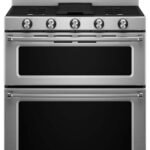 KitchenAid - 6.7 Cu. Ft. Self-Cleaning Freestanding Double Oven Dual Fuel Convection Range - Stainless Steel