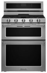KitchenAid 6.7 Cu. Ft. Self-Cleaning Freestanding Double Oven Dual Fuel Convection Range Stainless Steel from Kings Outlet