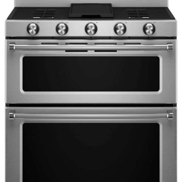 KitchenAid 6.7 Cu. Ft. Self-Cleaning Freestanding Double Oven Dual Fuel Convection Range Stainless Steel from Kings Outlet