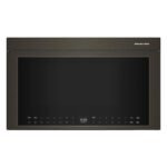 KitchenAid - 1.1 Cu. Ft. Convection Flush Built-In Over-the-Range Microwave with Air Fry Mode - Black Stainless Steel