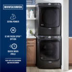 Maytag - 4.5 Cu. Ft. High-Efficiency Stackable Front Load Washer with Steam and Fresh Spin - Volcano Black - Image 4